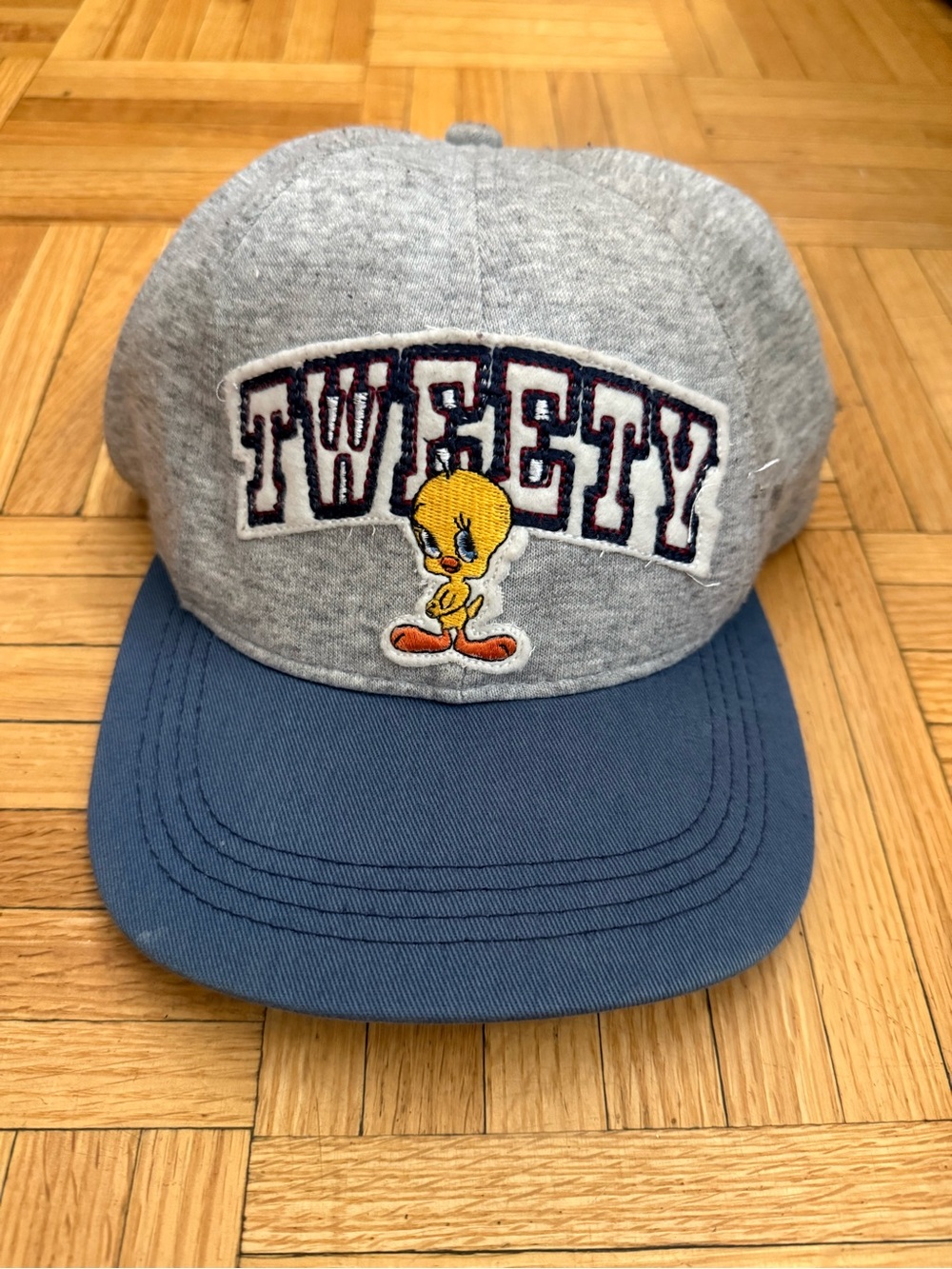 1990s Looney Tunes Tweety Bird sweatshirt-fabric snapback hat